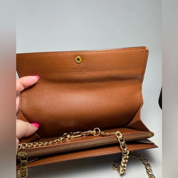 SOLD Louis Vuitton Sarah Monogram Wallet On Chain Vintage Luxury - Picture 4 of 13